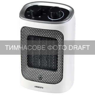 Fan heater ARDESTO FHC-1500MCW 15m2, 1500w, mechanical control, ceramic heating element, white