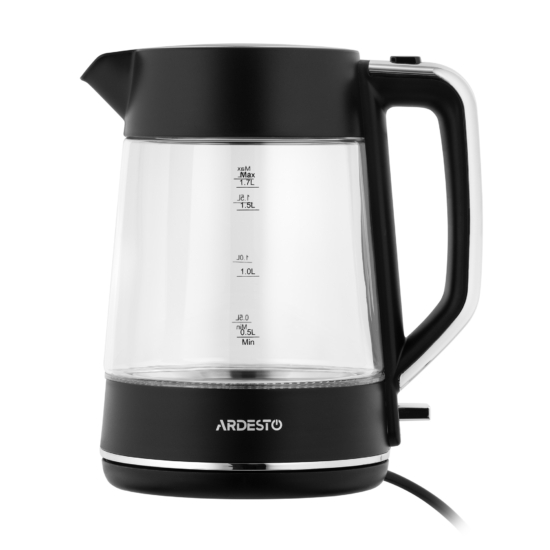 Electric kettle ARDESTO, 1.7L, glass, Otter, black