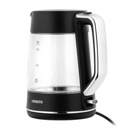 Electric kettle ARDESTO, 1.7L, glass, Otter, black