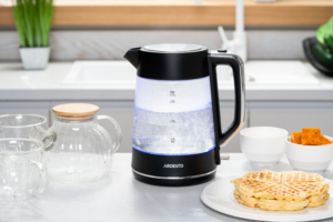 Electric kettle ARDESTO, 1.7L, glass, Otter, black