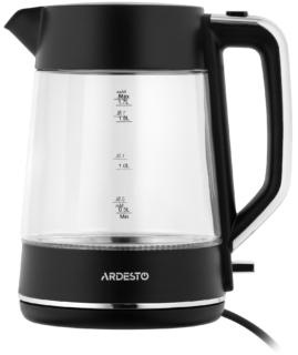 Електрочайник ARDESTO 1.7л, Otter, скло, чорний