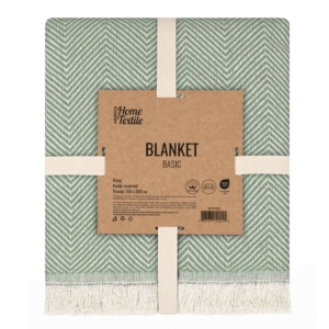 Blanket ARDESTO Basic 150х200cm, 100% cotton, green