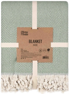 Blanket ARDESTO Basic 200х230cm, 100% cotton, green