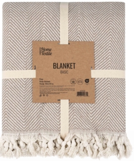 Blanket ARDESTO Basic 200х230cm, 100% cotton, beige