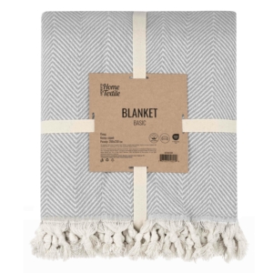 Blanket ARDESTO Basic 200х230cm, 100% cotton, grey
