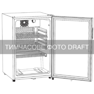 ARDESTO Display cooler, 84×54.5х54, 118L, shelves -3, 1 zone, 1door, ST, black