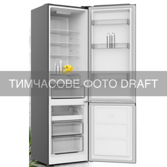 ARDESTO Refrigerator bottom freezer, 201×60х60, ref-245L, freez.-97L, 2doors, А+, NF, display ext, fresh zone, inox