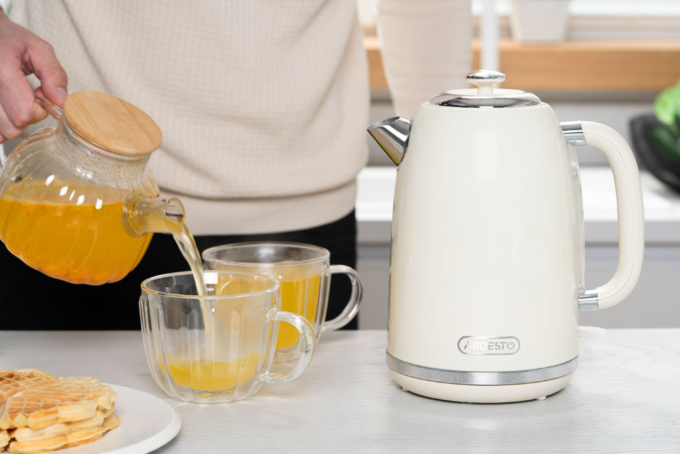 Electric kettle ARDESTO, 1.8L, metal, Strix, beige