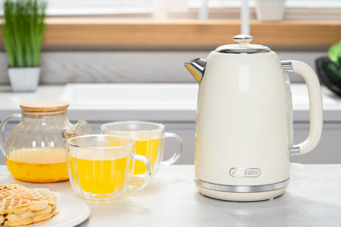Electric kettle ARDESTO, 1.8L, metal, Strix, beige
