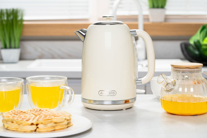 Electric kettle ARDESTO, 1.8L, metal, Strix, beige