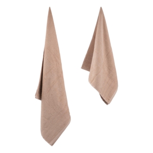 Terry towel set ARDESTO Cloud 50х90cm, 70х130cm, 2pcs, 100% cotton, beige