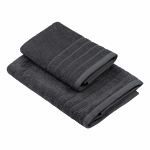 Terry towel set ARDESTO Cloud 50х90cm, 70х130cm, 2pcs, 100% cotton, grey