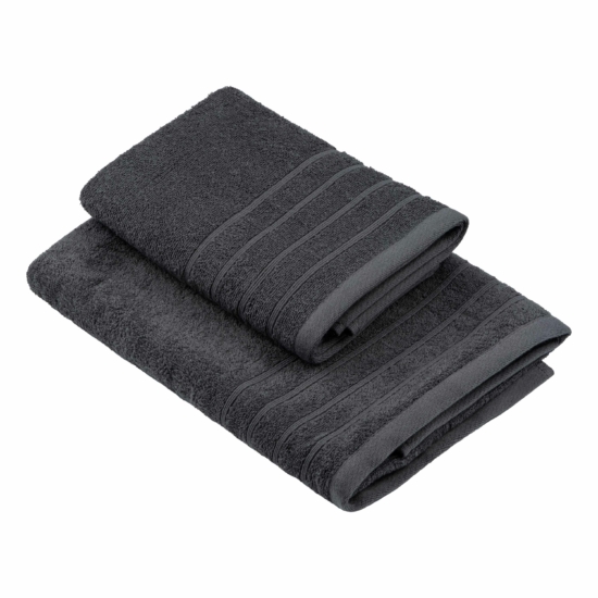 Terry towel set ARDESTO Cloud 50х90cm, 70х130cm, 2pcs, 100% cotton, grey