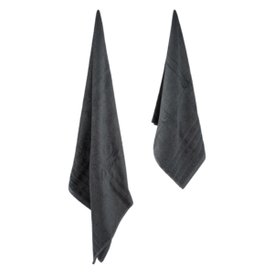 Terry towel set ARDESTO Cloud 50х90cm, 70х130cm, 2pcs, 100% cotton, grey