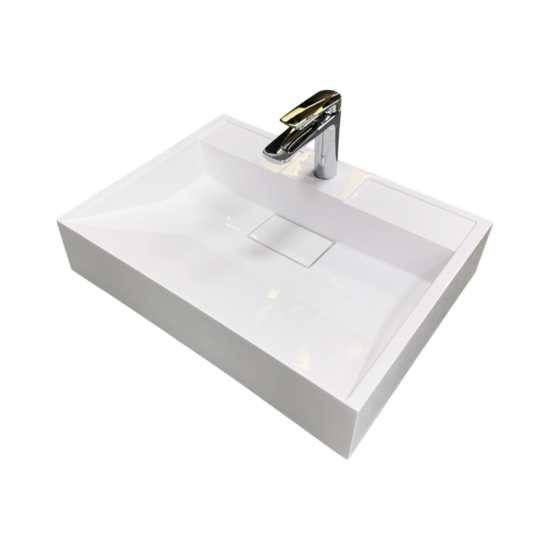 Bathroom set, metal cabinet ARDESTO, 495x370x760mm, black + Anna washbasin, 500x375x110mm, white