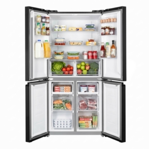 Refrigerator ARDESTO multi-door, 177.5×86х75, 4doors, А++, NF, fresh zone, black (glass)
