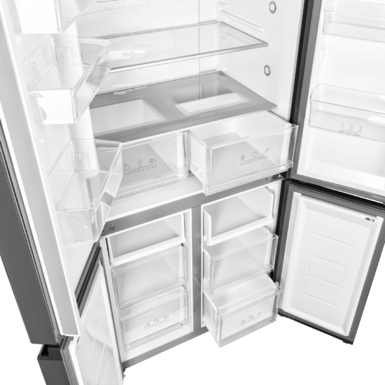 Refrigerator ARDESTO multi-door, 177.5×86х75, 4doors, А++, NF, fresh zone, black (glass)