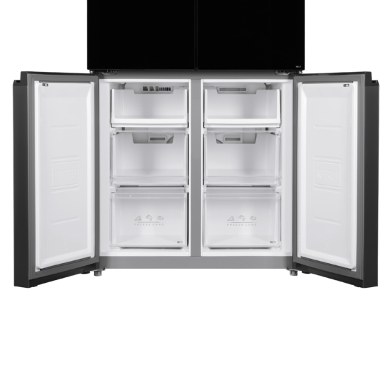 Refrigerator ARDESTO multi-door, 177.5×86х75, 4doors, А++, NF, fresh zone, black (glass)