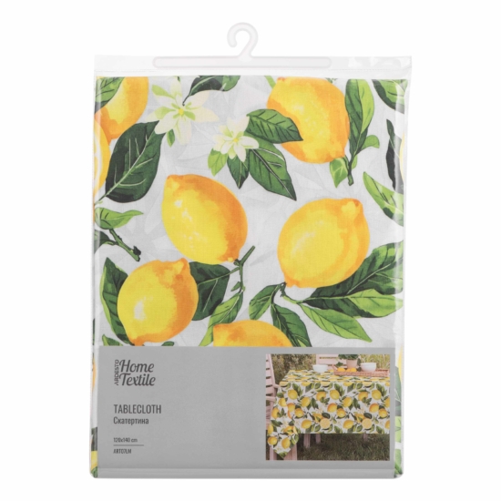Tablecloth ARDESTO Sicilian lemons 120х140cm, 100% polyester, green