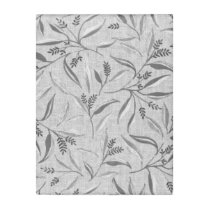 Tablecloth ARDESTO Grey leaves 120х140cm, 100% polyester, grey
