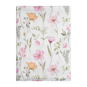 Tablecloth ARDESTO Spring flowers 120х140cm, 100% polyester, white