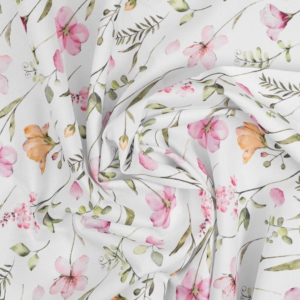 Tablecloth ARDESTO Spring flowers 120х140cm, 100% polyester, white