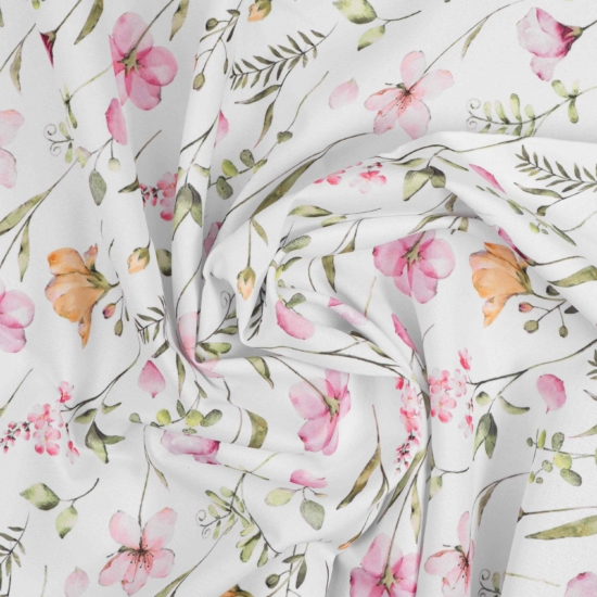 Tablecloth ARDESTO Spring flowers 120х140cm, 100% polyester, white