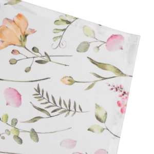 Tablecloth ARDESTO Spring flowers 120х140cm, 100% polyester, white