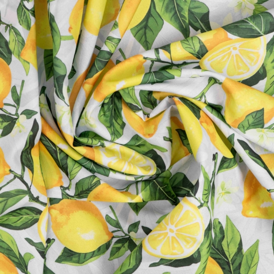Tablecloth ARDESTO Sicilian lemons 140х180cm, 100% polyester, green