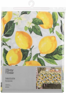 Tablecloth ARDESTO Sicilian lemons 140х180cm, 100% polyester, green