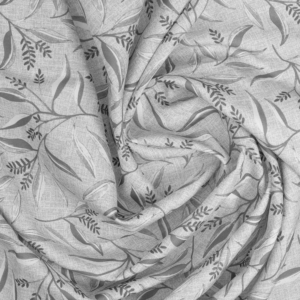 Tablecloth ARDESTO Grey leaves 140х180cm, 100% polyester, grey