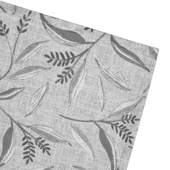 Tablecloth ARDESTO Grey leaves 140х180cm, 100% polyester, grey