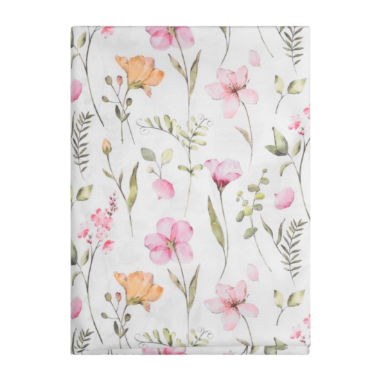 Tablecloth ARDESTO Spring flowers 140х180cm, 100% polyester, white