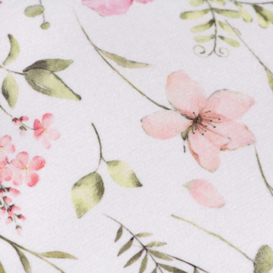 Drying mat ARDESTO Spring flowers 38x51cm, 100% polyester, white