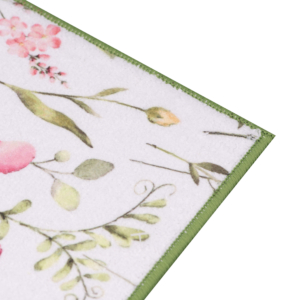 Drying mat ARDESTO Spring flowers 38x51cm, 100% polyester, white