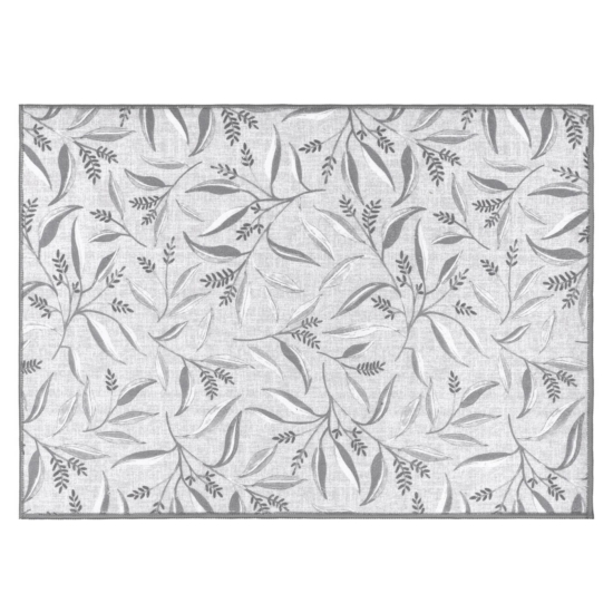 Drying mat ARDESTO Grey leaves 38x51cm, 100% polyester, grey