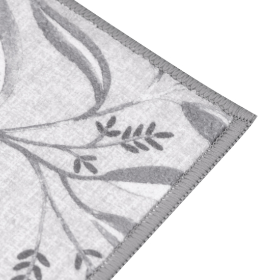 Drying mat ARDESTO Grey leaves 38x51cm, 100% polyester, grey