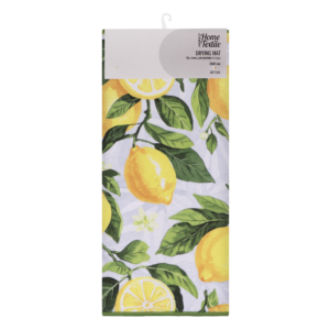 Drying mat ARDESTO Sicilian lemons 38x51cm, 100% polyester, green