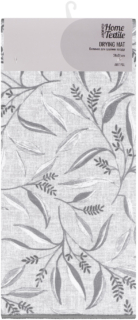 Коврик для сушки посуды ARDESTO Grey leaves 38×51см, 100% полиэстер, серый