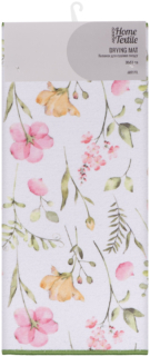 Коврик для сушки посуды ARDESTO Spring flowers 38×51см, 100% полиэстер, белый