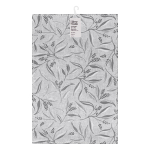 Serving napkin set ARDESTO Grey leaves 30х45cm, 2pcs, 100% polyester, grey