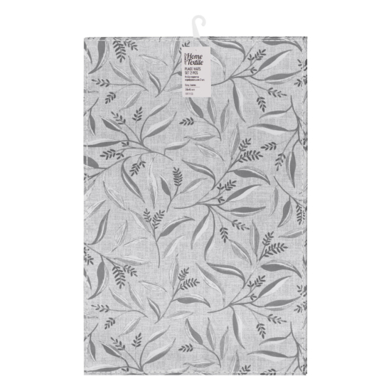 Набор салфеток серв. ARDESTO Grey leaves 30х45см, 2шт, 100% полиэстер, серый