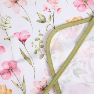 Apron ARDESTO Spring flowers 60х80cm, 100% polyester, white