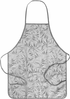 Apron ARDESTO Grey leaves 60х80cm, 100% polyester, grey