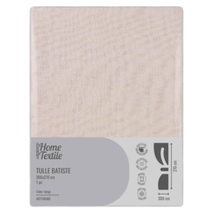 Tulle ARDESTO 300х270cm, batiste, 100% polyester, beige