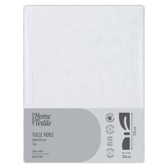 Tulle ARDESTO 300х270cm, veil, 100% polyester, white