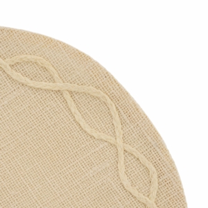 Serving mat ARDESTO 38cm, linen, round, light beige