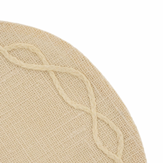 Serving mat ARDESTO 38cm, linen, round, light beige