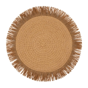 Serving mat ARDESTO 38cm, paper twine, polypropylene, round, beige