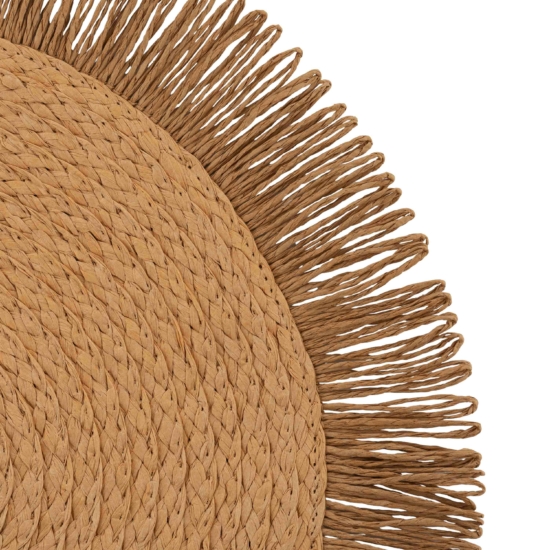 Serving mat ARDESTO 38cm, paper twine, polypropylene, round, beige